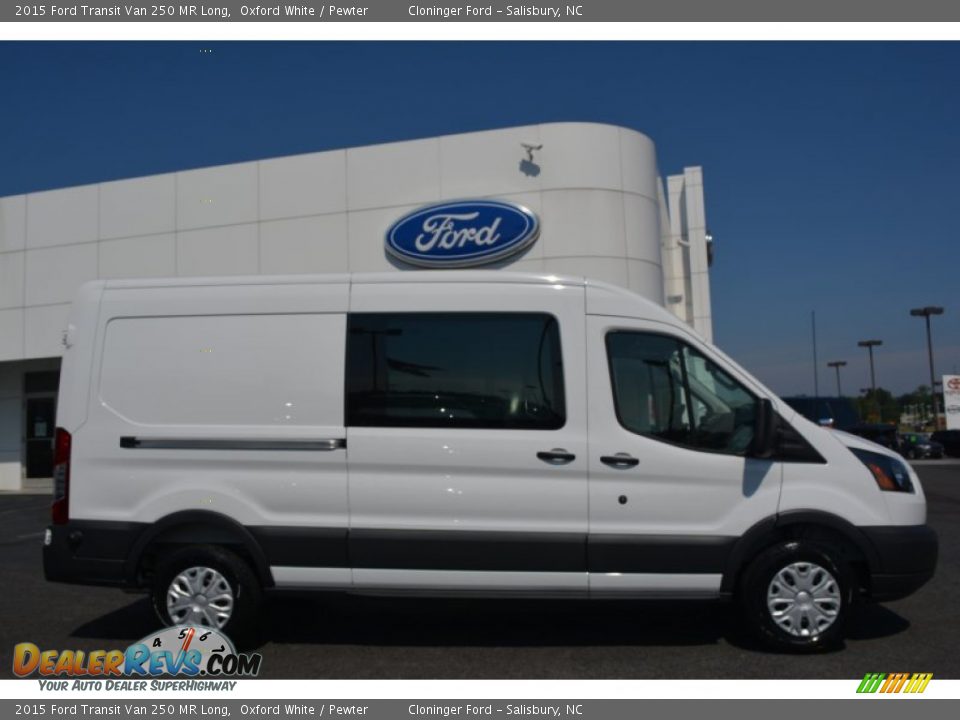 2015 Ford Transit Van 250 MR Long Oxford White / Pewter Photo #2