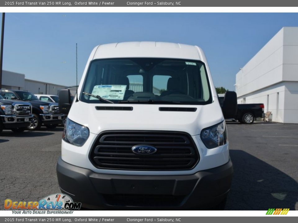 2015 Ford Transit Van 250 MR Long Oxford White / Pewter Photo #4
