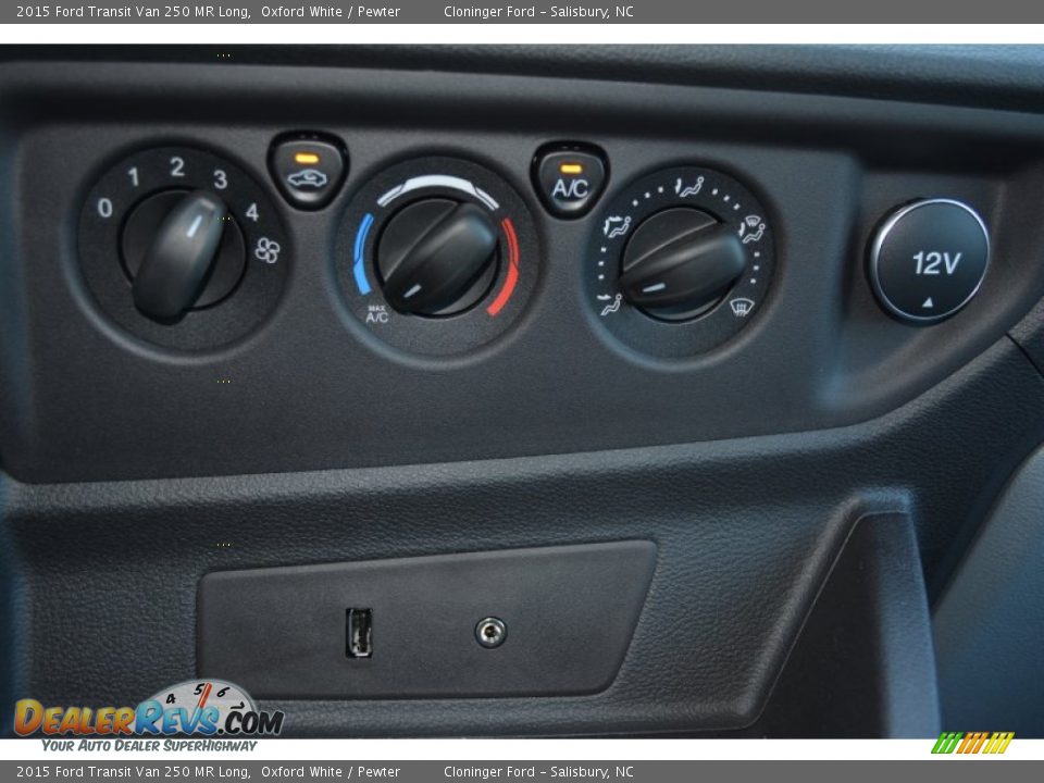 2015 Ford Transit Van 250 MR Long Oxford White / Pewter Photo #13