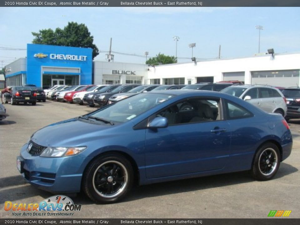 2010 Honda Civic EX Coupe Atomic Blue Metallic / Gray Photo #1