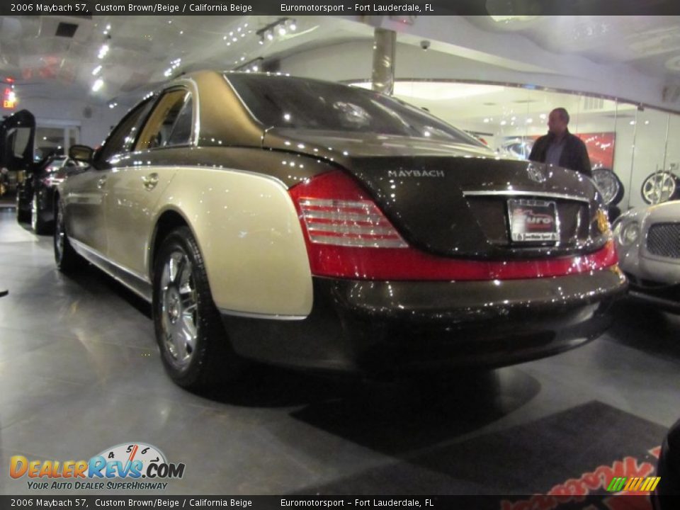 2006 Maybach 57 Custom Brown/Beige / California Beige Photo #7