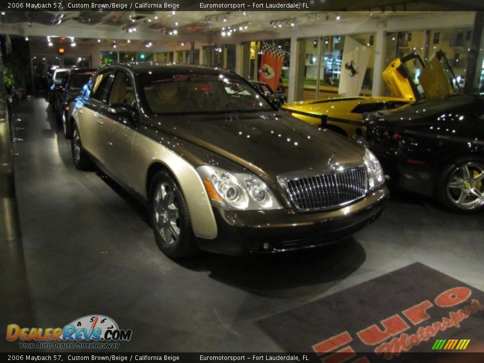 2006 Maybach 57 Custom Brown/Beige / California Beige Photo #8