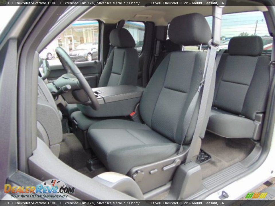 Ebony Interior - 2013 Chevrolet Silverado 1500 LT Extended Cab 4x4 Photo #21