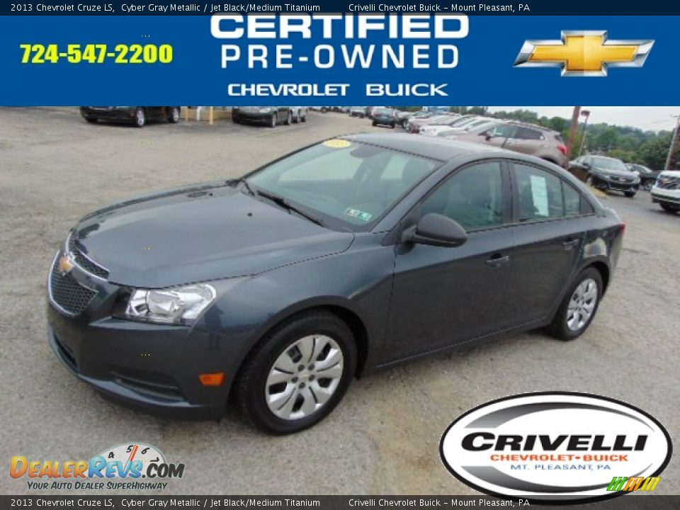2013 Chevrolet Cruze LS Cyber Gray Metallic / Jet Black/Medium Titanium Photo #1