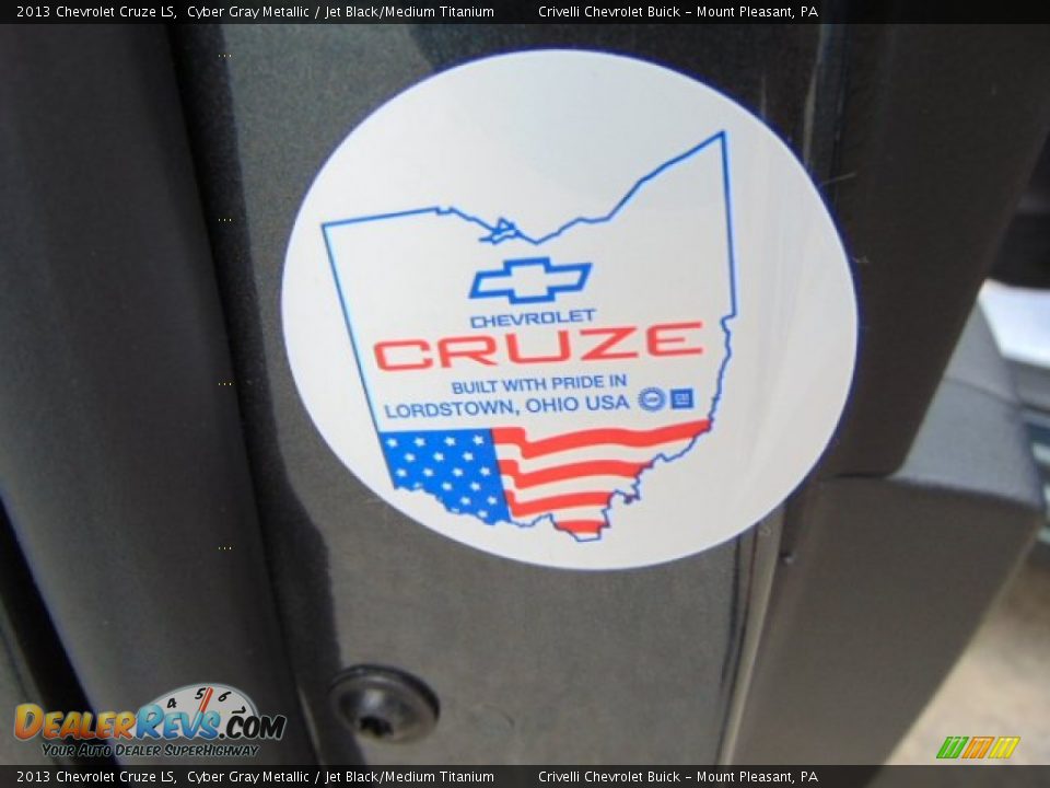 2013 Chevrolet Cruze LS Cyber Gray Metallic / Jet Black/Medium Titanium Photo #31