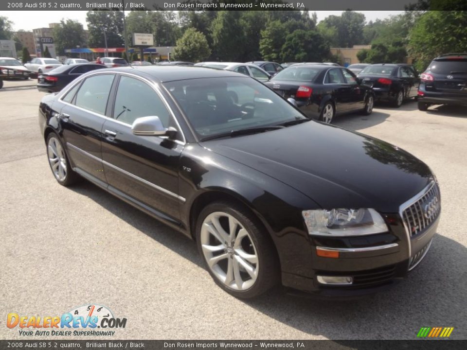 2008 Audi S8 5.2 quattro Brilliant Black / Black Photo #1