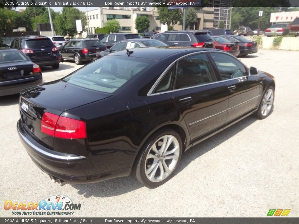 2008 Audi S8 5.2 quattro Brilliant Black / Black Photo #3