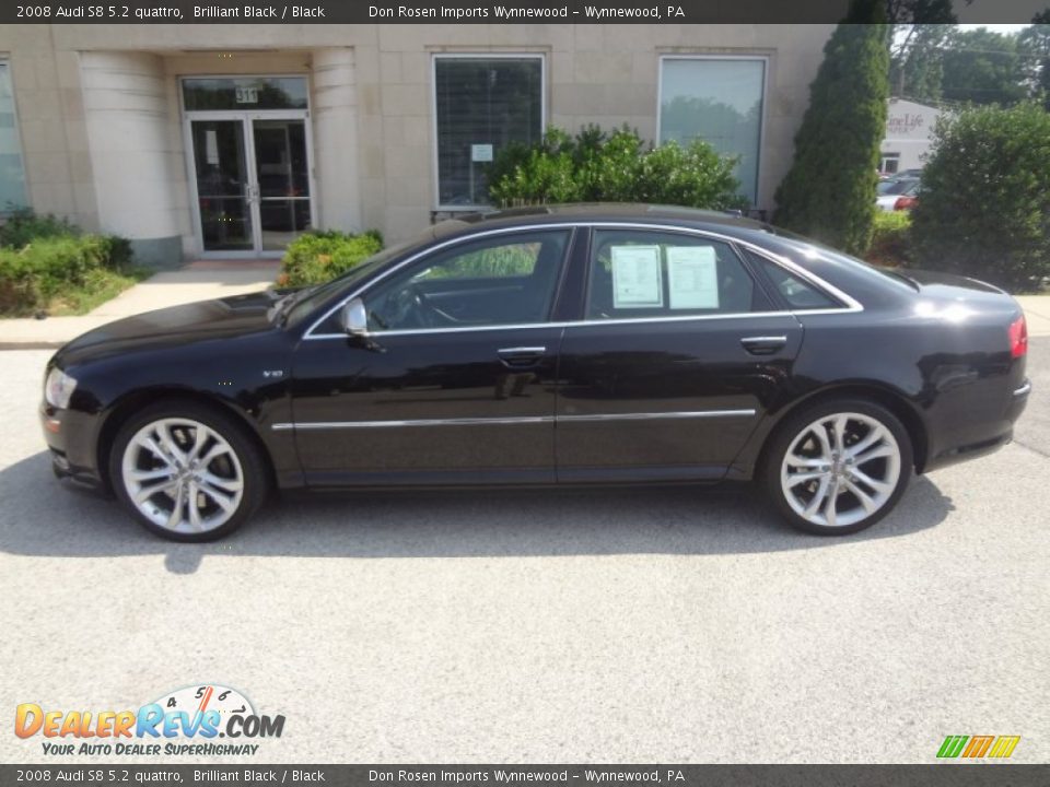 Brilliant Black 2008 Audi S8 5.2 quattro Photo #5