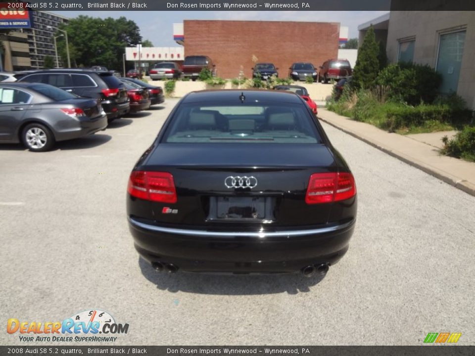 2008 Audi S8 5.2 quattro Brilliant Black / Black Photo #7