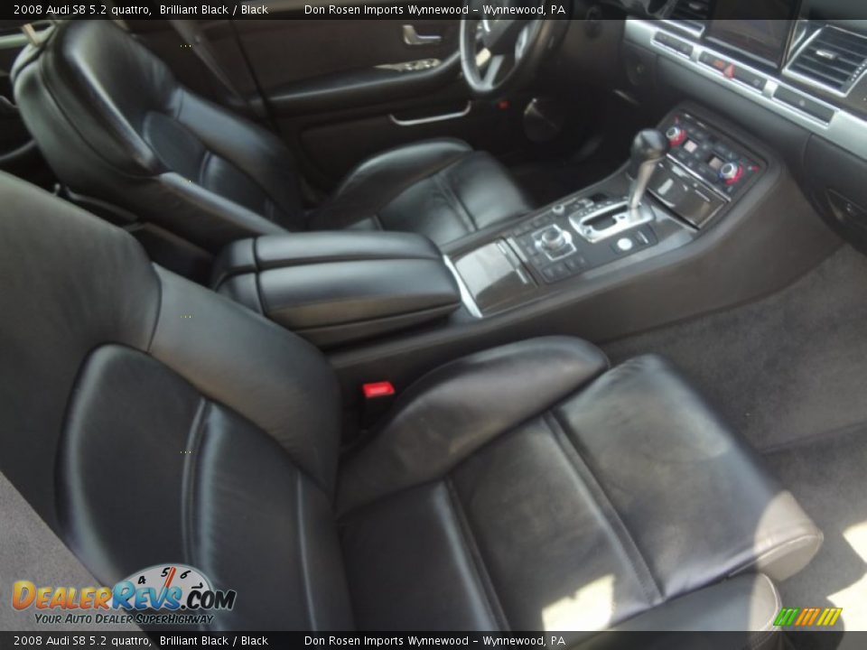2008 Audi S8 5.2 quattro Brilliant Black / Black Photo #10