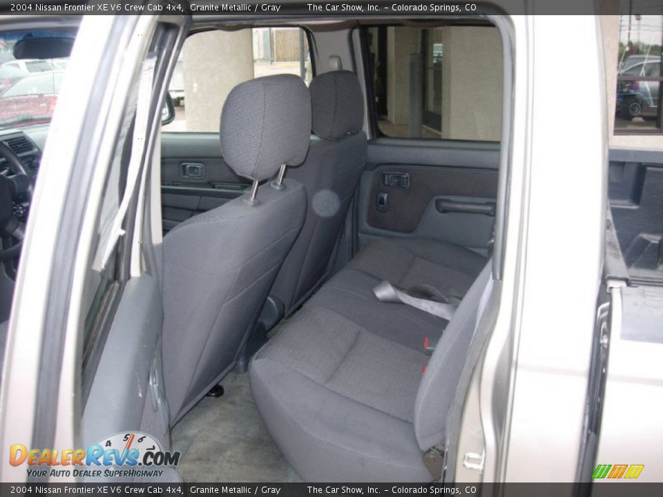 2004 Nissan Frontier XE V6 Crew Cab 4x4 Granite Metallic / Gray Photo #7