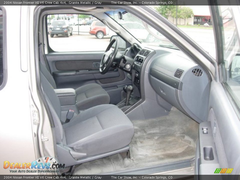 2004 Nissan Frontier XE V6 Crew Cab 4x4 Granite Metallic / Gray Photo #9