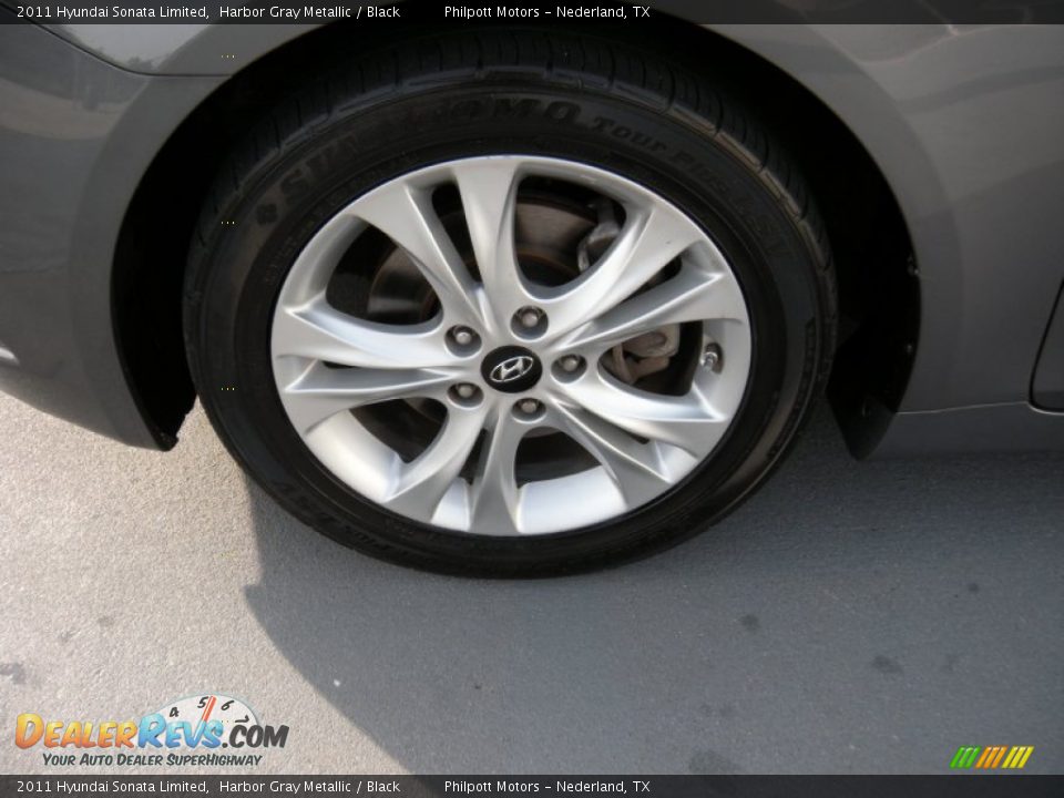 2011 Hyundai Sonata Limited Harbor Gray Metallic / Black Photo #11