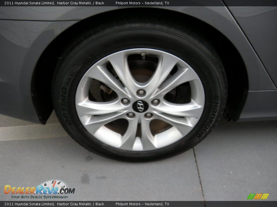 2011 Hyundai Sonata Limited Harbor Gray Metallic / Black Photo #13