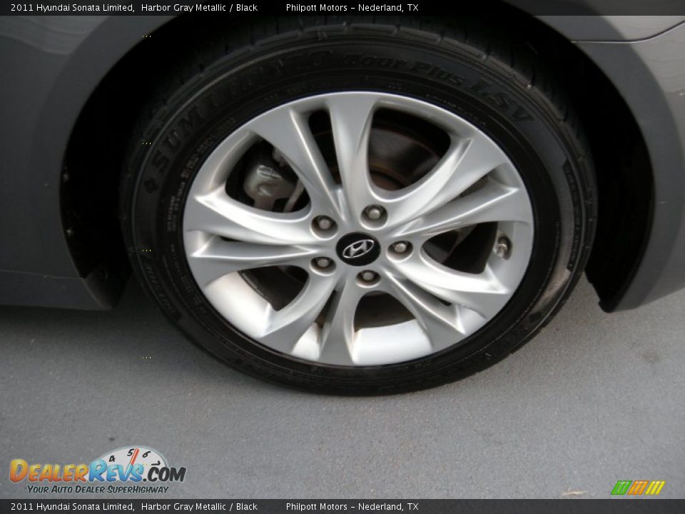 2011 Hyundai Sonata Limited Harbor Gray Metallic / Black Photo #14
