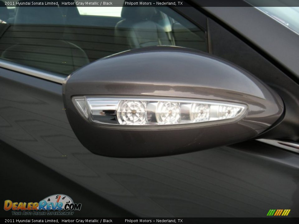 2011 Hyundai Sonata Limited Harbor Gray Metallic / Black Photo #15