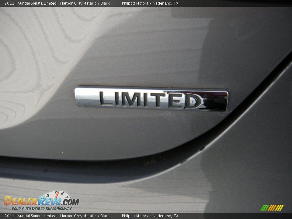 2011 Hyundai Sonata Limited Harbor Gray Metallic / Black Photo #17
