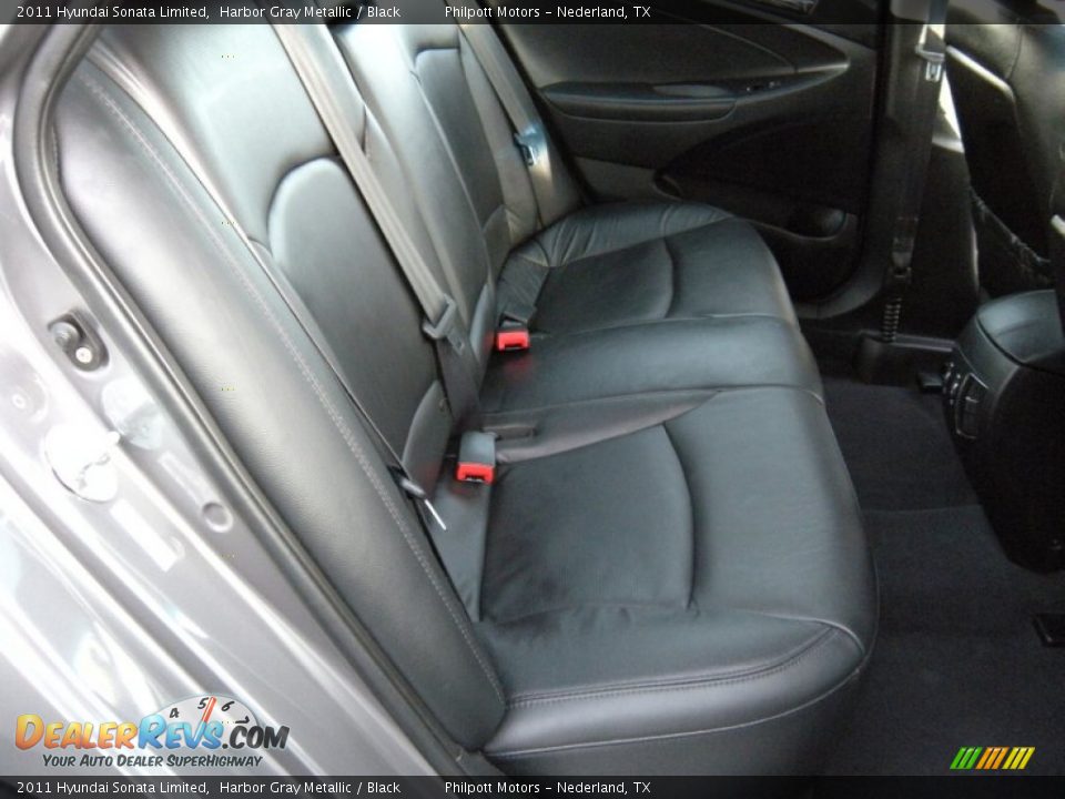 2011 Hyundai Sonata Limited Harbor Gray Metallic / Black Photo #32