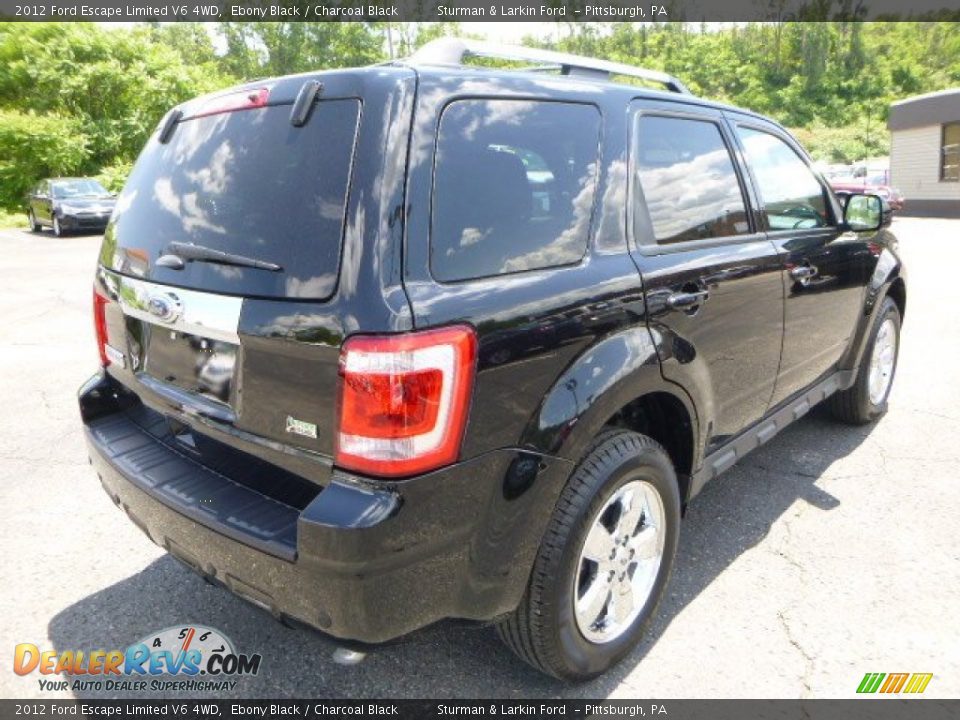 2012 Ford Escape Limited V6 4WD Ebony Black / Charcoal Black Photo #2