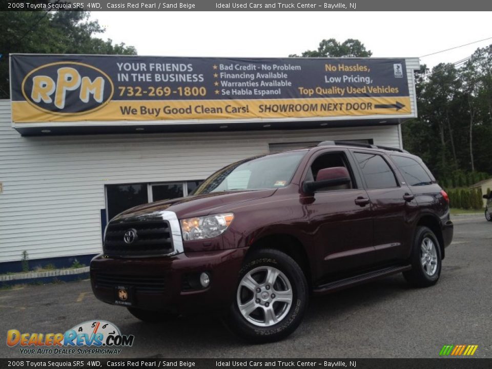 2008 Toyota Sequoia SR5 4WD Cassis Red Pearl / Sand Beige Photo #1