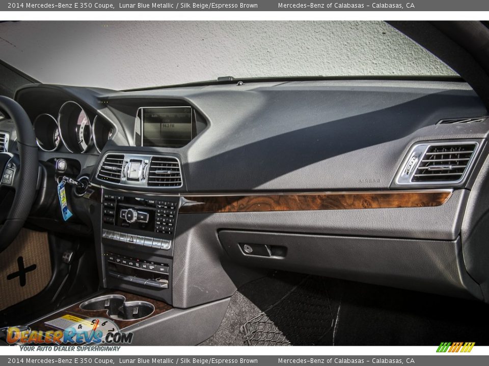 2014 Mercedes-Benz E 350 Coupe Lunar Blue Metallic / Silk Beige/Espresso Brown Photo #8