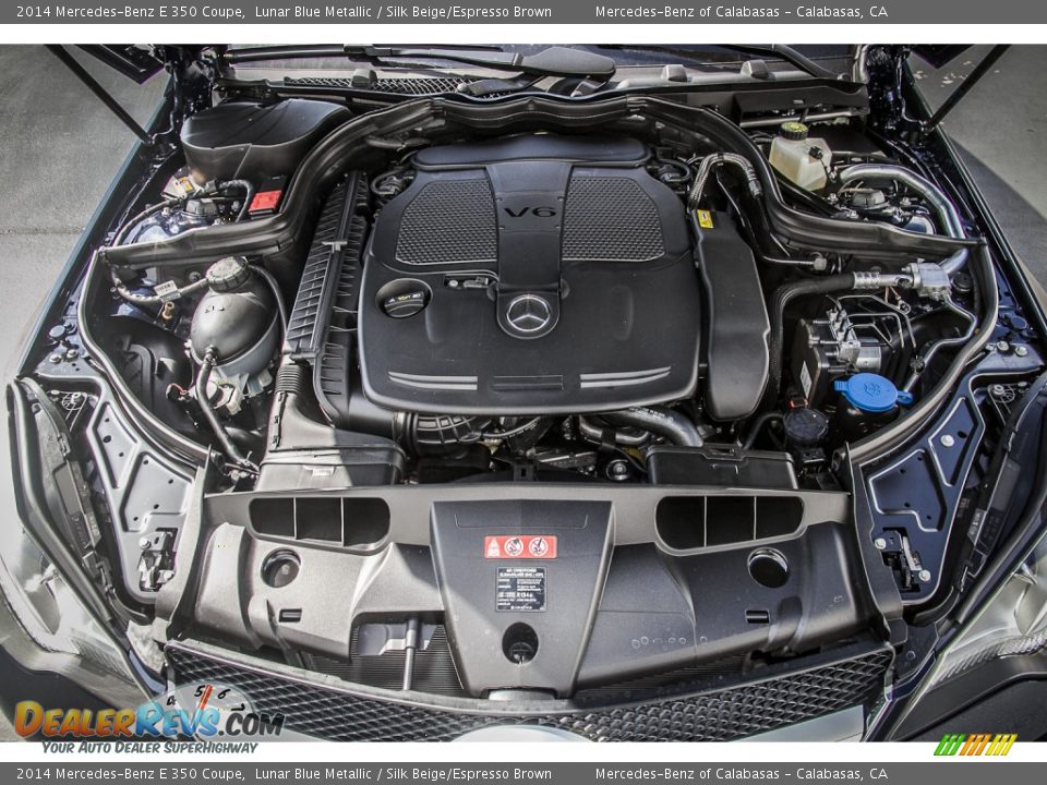 2014 Mercedes-Benz E 350 Coupe Lunar Blue Metallic / Silk Beige/Espresso Brown Photo #9