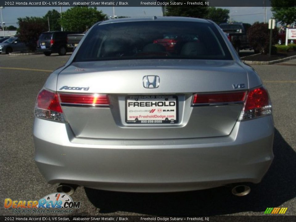 2012 Honda Accord EX-L V6 Sedan Alabaster Silver Metallic / Black Photo #5