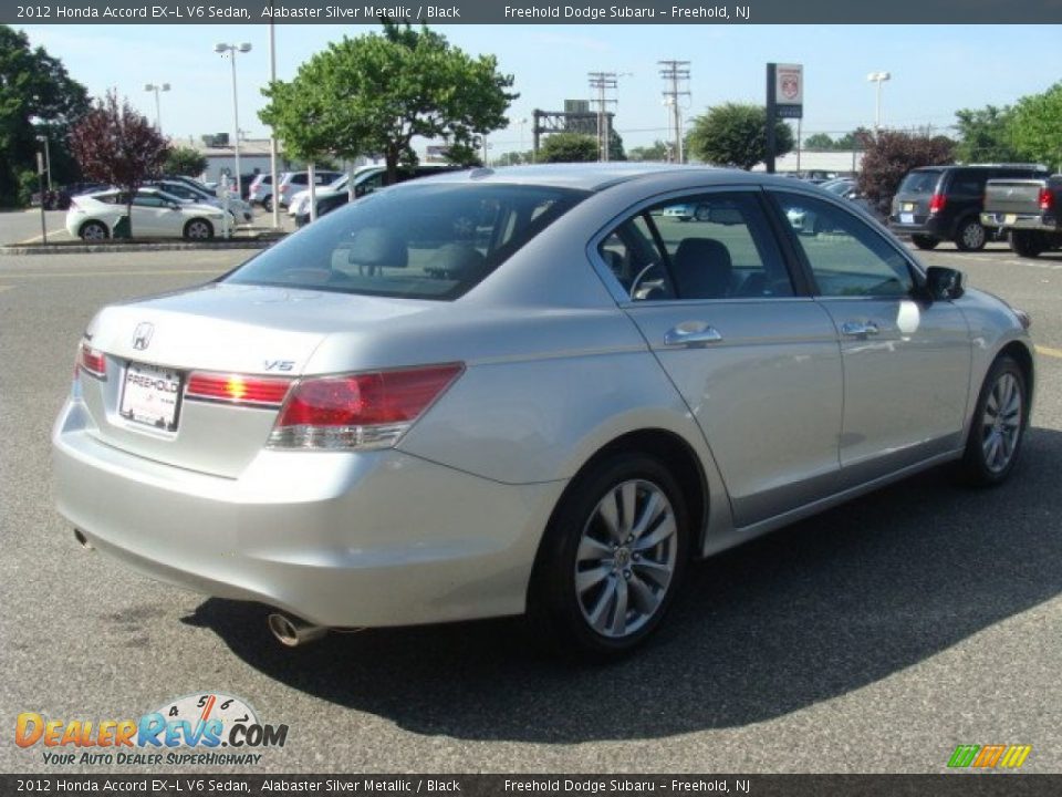 2012 Honda Accord EX-L V6 Sedan Alabaster Silver Metallic / Black Photo #7