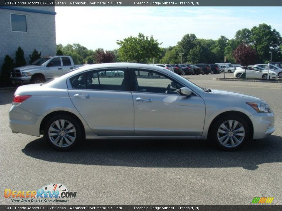 2012 Honda Accord EX-L V6 Sedan Alabaster Silver Metallic / Black Photo #8