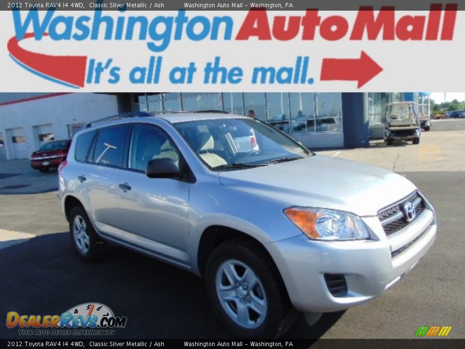 2012 Toyota RAV4 I4 4WD Classic Silver Metallic / Ash Photo #1