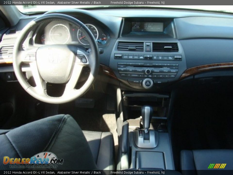 2012 Honda Accord EX-L V6 Sedan Alabaster Silver Metallic / Black Photo #17