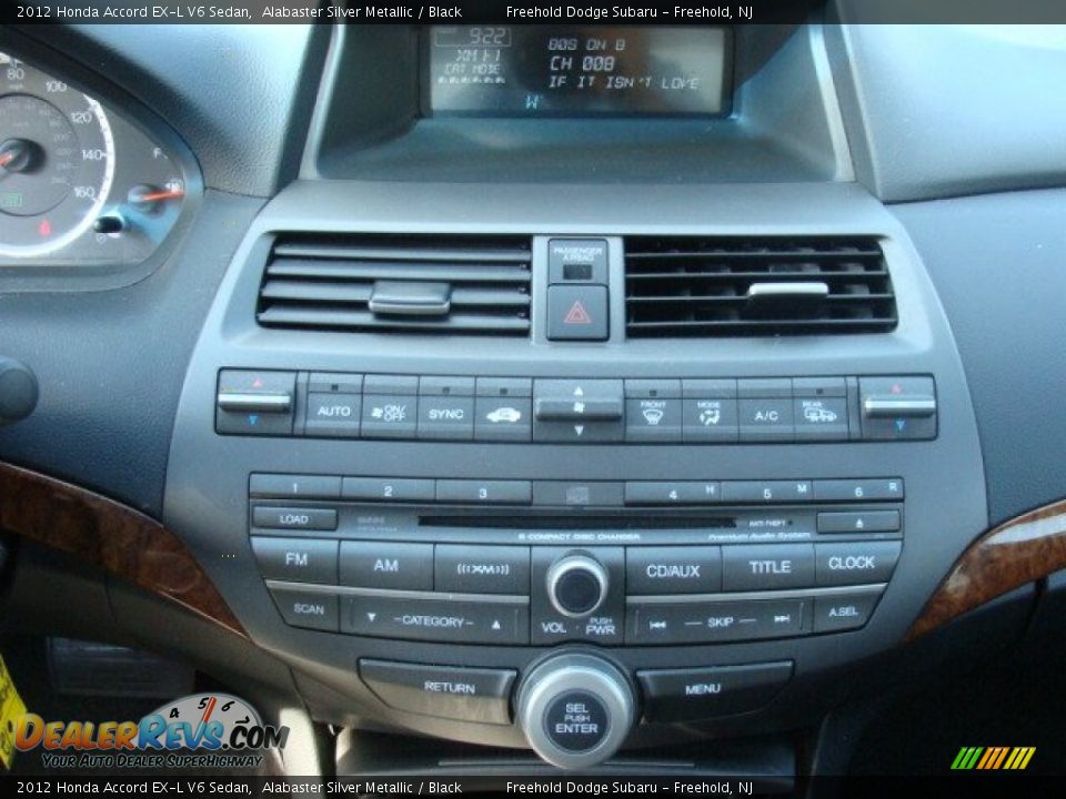 2012 Honda Accord EX-L V6 Sedan Alabaster Silver Metallic / Black Photo #22