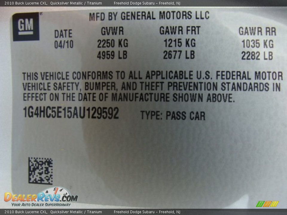 2010 Buick Lucerne CXL Quicksilver Metallic / Titanium Photo #22