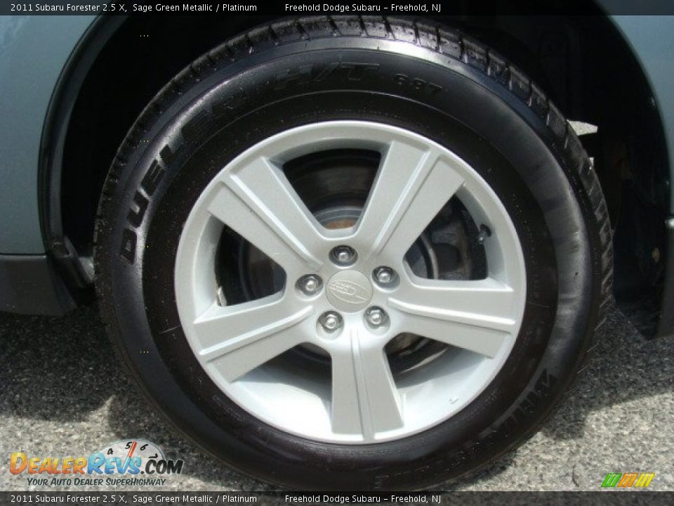 2011 Subaru Forester 2.5 X Sage Green Metallic / Platinum Photo #9