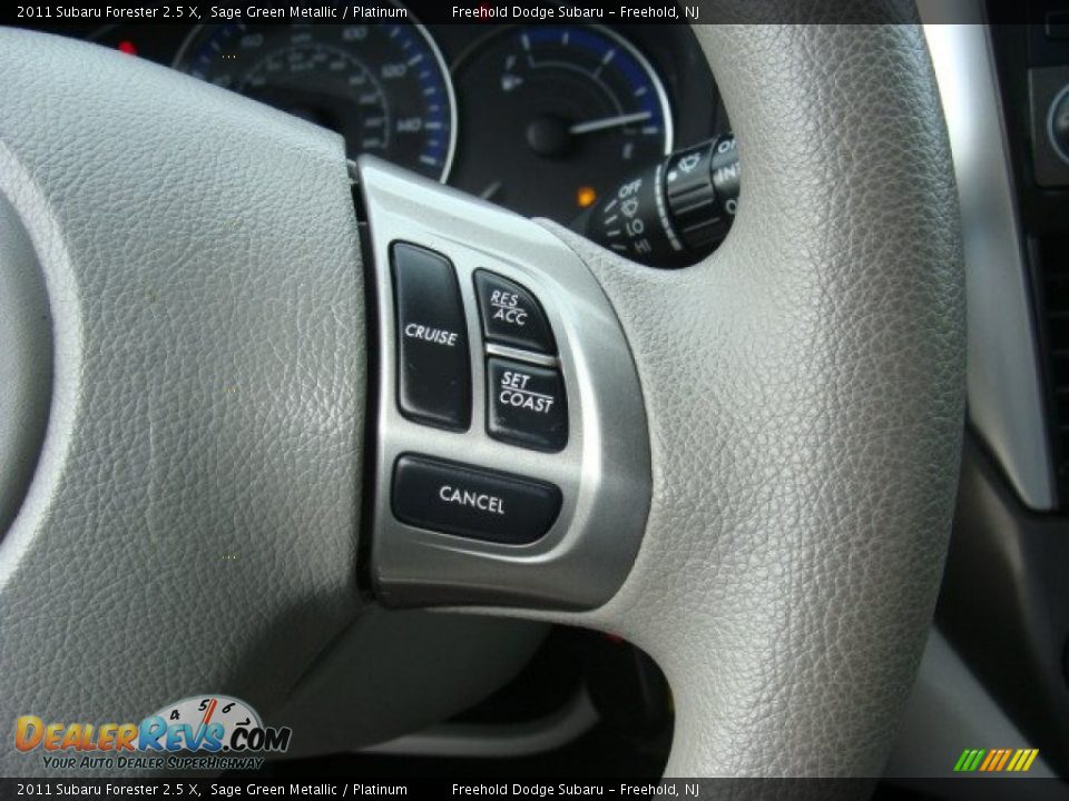 2011 Subaru Forester 2.5 X Sage Green Metallic / Platinum Photo #19