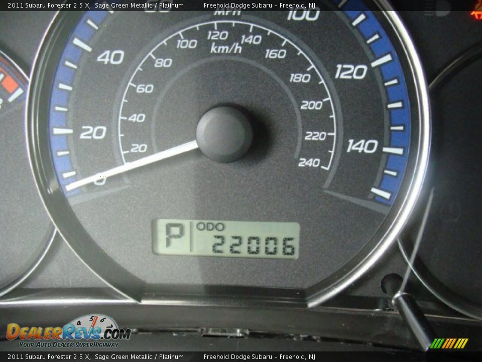 2011 Subaru Forester 2.5 X Sage Green Metallic / Platinum Photo #20