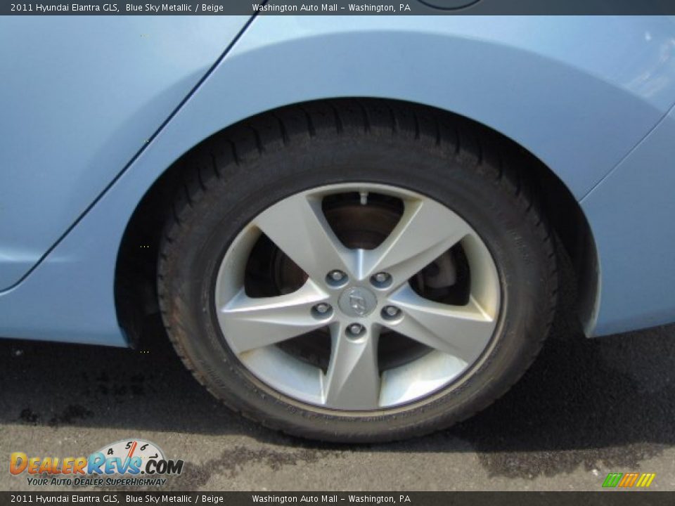 2011 Hyundai Elantra GLS Blue Sky Metallic / Beige Photo #5