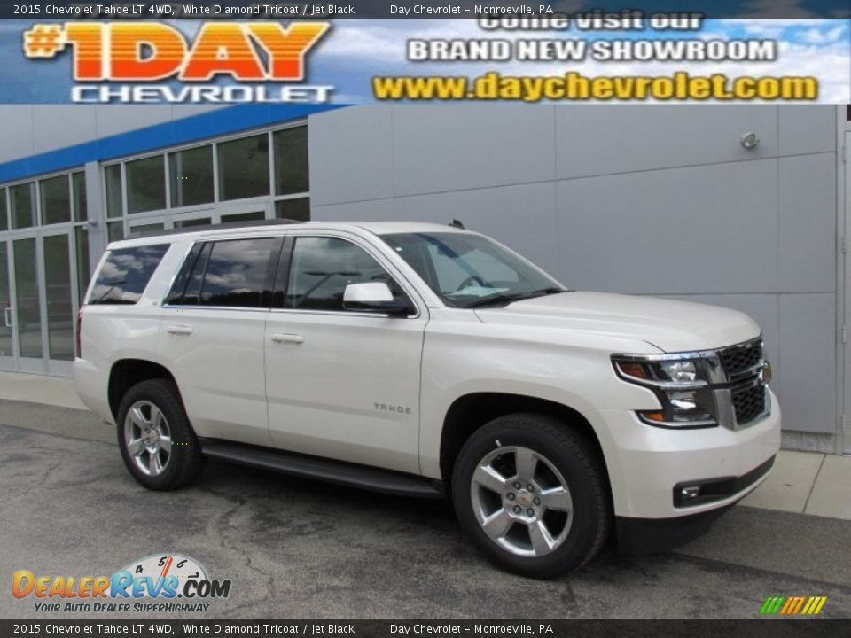 2015 Chevrolet Tahoe LT 4WD White Diamond Tricoat / Jet Black Photo #1