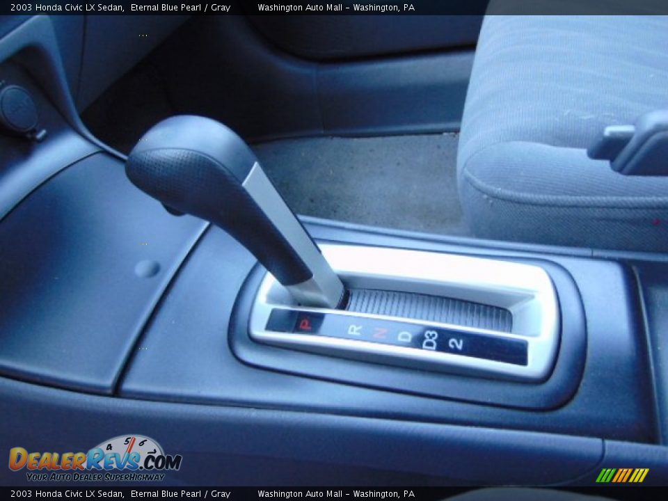 2003 Honda Civic LX Sedan Eternal Blue Pearl / Gray Photo #13