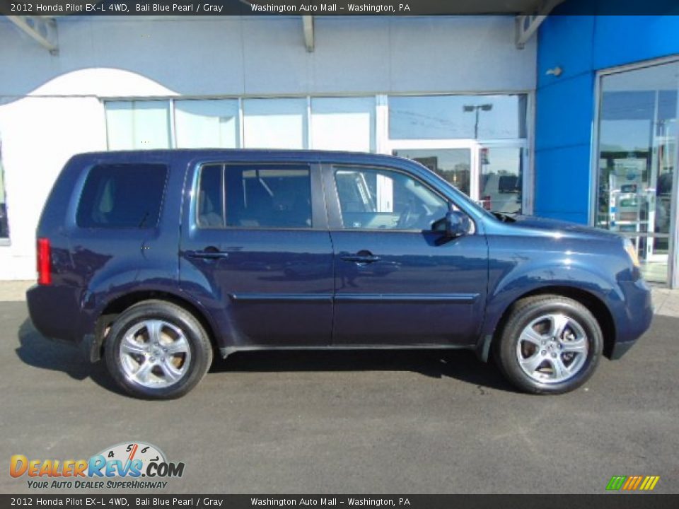 2012 Honda Pilot EX-L 4WD Bali Blue Pearl / Gray Photo #2