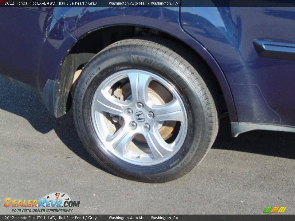 2012 Honda Pilot EX-L 4WD Bali Blue Pearl / Gray Photo #3