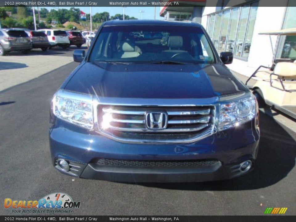 2012 Honda Pilot EX-L 4WD Bali Blue Pearl / Gray Photo #5