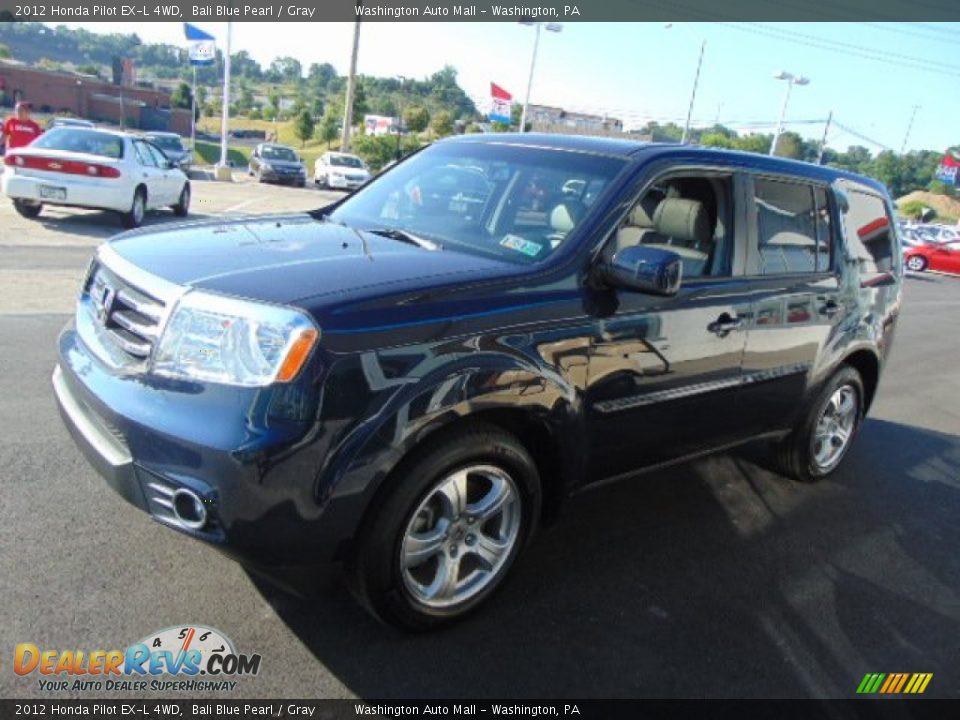 2012 Honda Pilot EX-L 4WD Bali Blue Pearl / Gray Photo #6