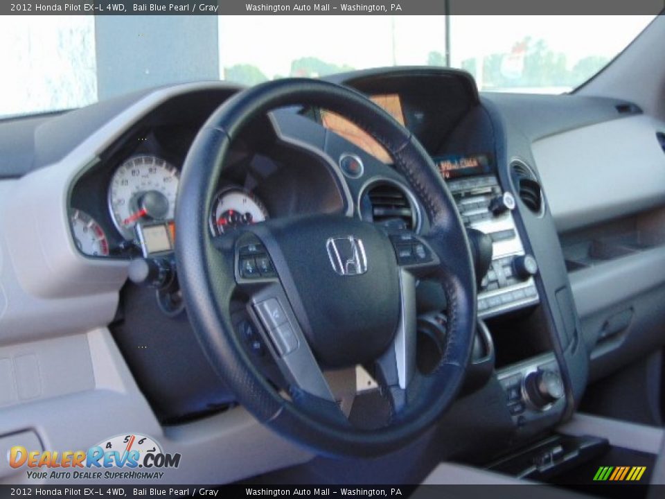2012 Honda Pilot EX-L 4WD Bali Blue Pearl / Gray Photo #10