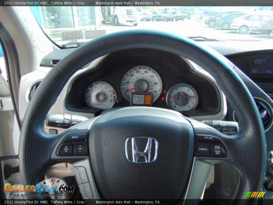 2012 Honda Pilot EX 4WD Taffeta White / Gray Photo #14