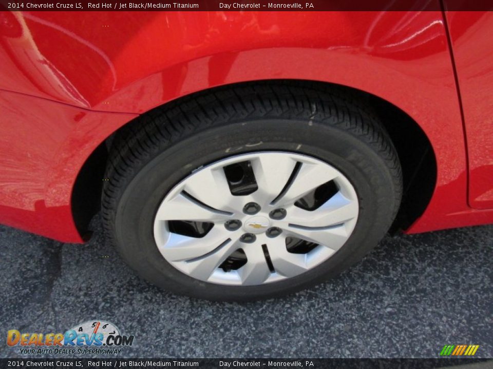 2014 Chevrolet Cruze LS Red Hot / Jet Black/Medium Titanium Photo #3