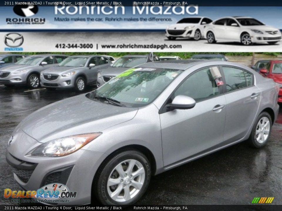 2011 Mazda MAZDA3 i Touring 4 Door Liquid Silver Metallic / Black Photo #1