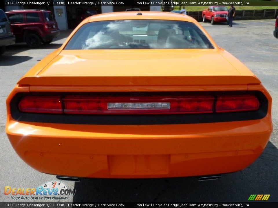 2014 Dodge Challenger R/T Classic Header Orange / Dark Slate Gray Photo #4