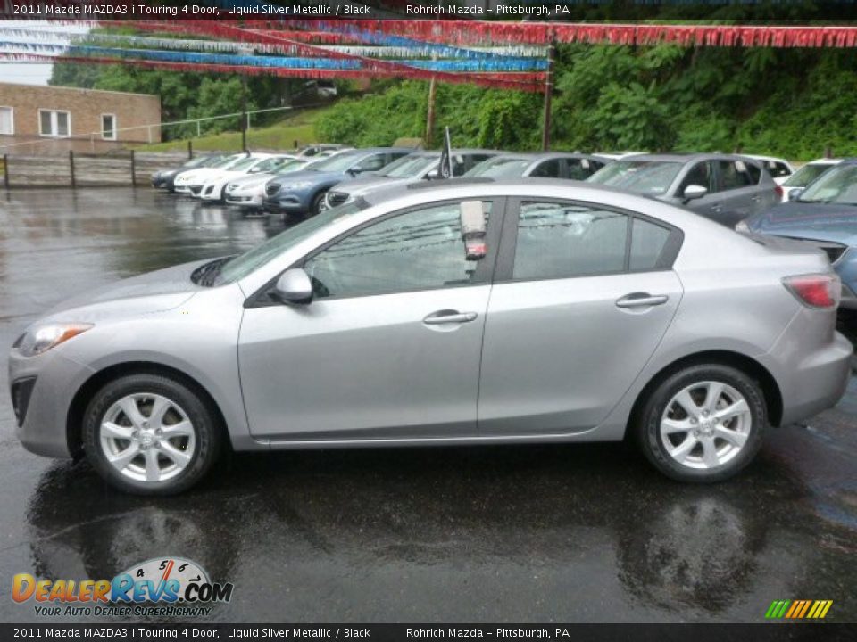 2011 Mazda MAZDA3 i Touring 4 Door Liquid Silver Metallic / Black Photo #2