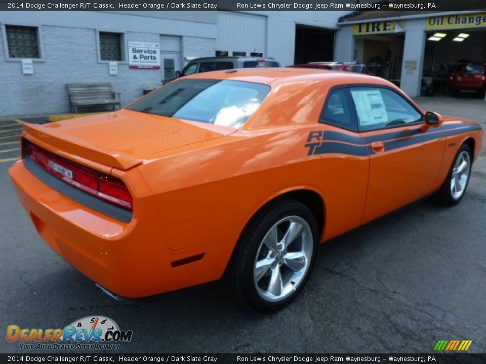 2014 Dodge Challenger R/T Classic Header Orange / Dark Slate Gray Photo #5